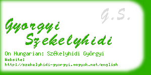 gyorgyi szekelyhidi business card
